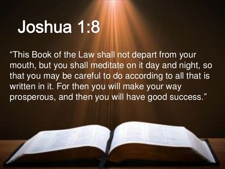 1. Meditation begins with thinking on Scripture.